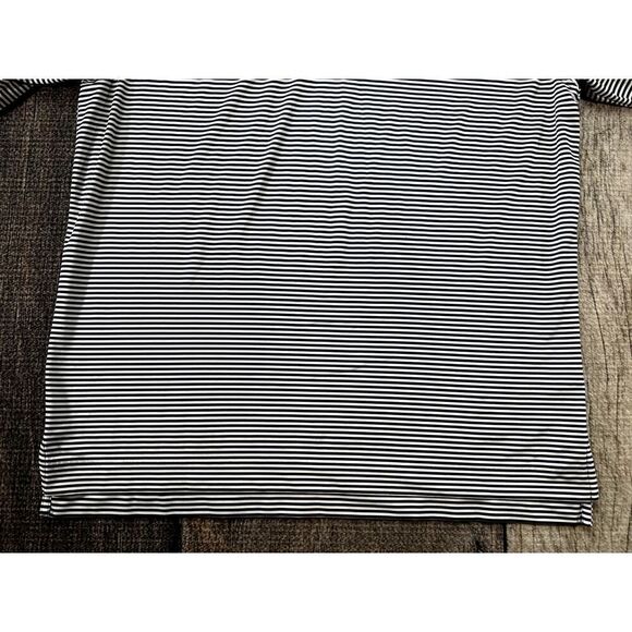 Footjoy Golf Polo Mens White Navy Striped Short Sleeve Shirt Large - Picture 3 of 8